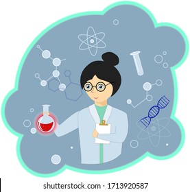 A medicine research. Vector illustration