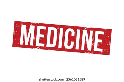 MEDICINE rubber stamp on white background. MEDICINE Stamp.