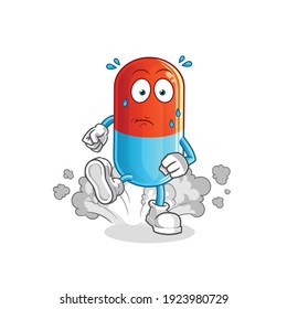 medicine running illustration. character vector