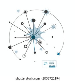 Medicine, science and technology concept background. Connect dots and lines with circle