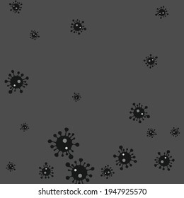 Medicine Science Test Calm Sick Danger Sign Backdrop. Pandemic Monochrome Healthcare Virus White Coronavirus Wallpaper. Covid-19 Grey Hospital Dark Quarantine Black Epidemic Illustration.