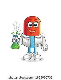 medicine scientist character. cartoon mascot vector