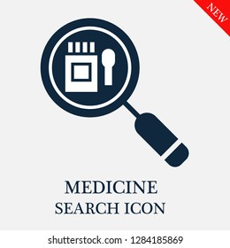 Medicine search icon. Editable Medicine search icon for web or mobile.