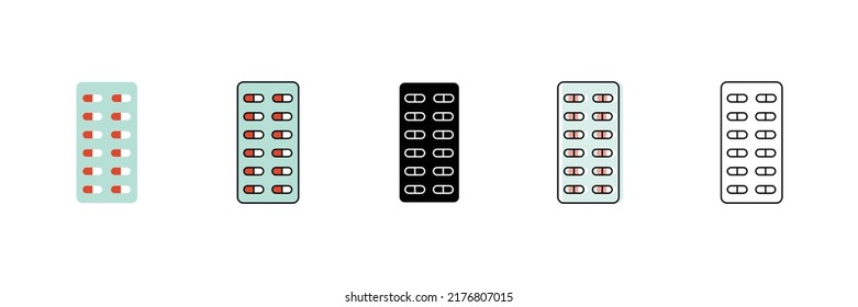 Medicine Set Vector Type Icon