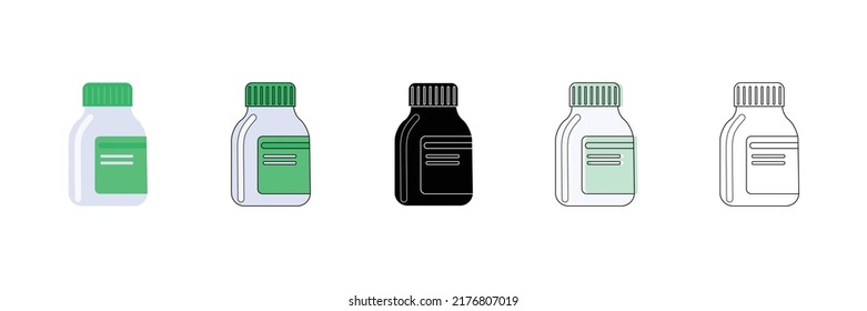 Medicine Set Vector Type Icon