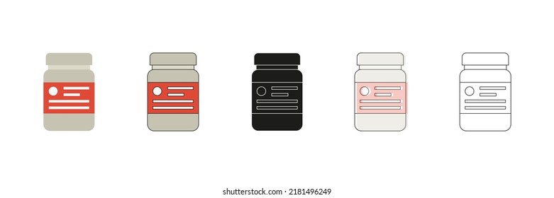 Medicine Set Vector Type Icon