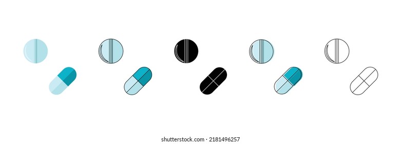 Medicine Set Vector Type Icon