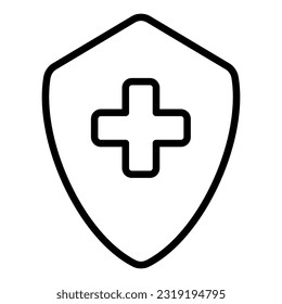 icono del escudo de medicina con fondo transparente