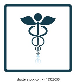 Medicine sign icon. Shadow reflection design. Vector illustration.