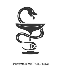 Medicine Sign Icon Silhouette Illustration. Pharmacy Medical Vector Graphic Pictogram Symbol Clip Art. Doodle Sketch Black Sign.