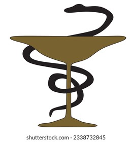 Medicine Snake Isolated Stock Vector
