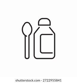 medicine spoon icon sign vector