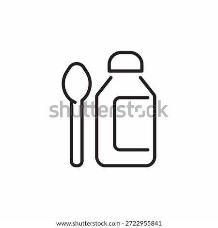 medicine spoon icon sign vector