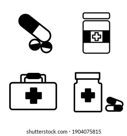 medicine srt Icon in trendy flat style.  simple design for graphics, logos, websites, social media, UI, mobile apps, EPS10
