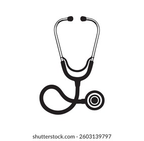 Medicine stethoscope vector design, perfect for healthcare, medical posters, and hospital branding. Clean, modern, and professional illustration ideal for clinics, doctors, and medical-related projec