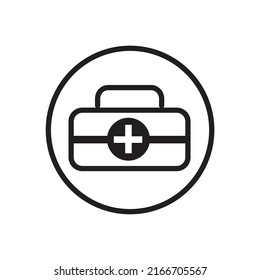 Medicine Storage Box Icon Design Templete Isolated