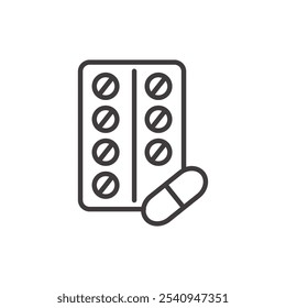 Icono de trazo de medicina en negro