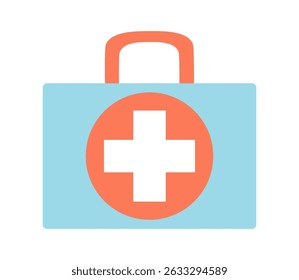 Maleta de medicina en estilo doodle en Vector. Elemento para App pegatinas Sitio web logotipo icono de impresión