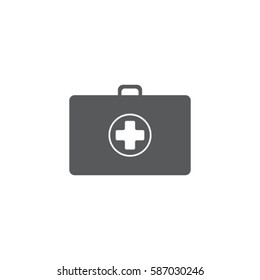 Medicine suitcase vector icon