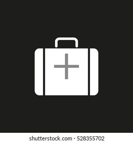 medicine, suitcase, vector icon, eps10