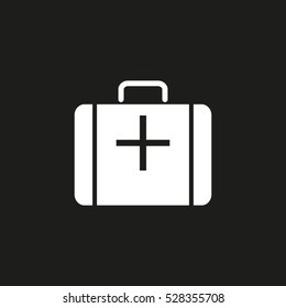 medicine, suitcase, vector icon, eps10