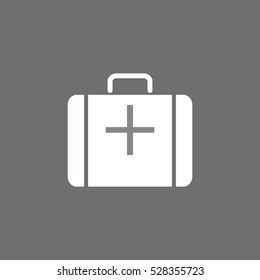 medicine, suitcase, vector icon, eps10