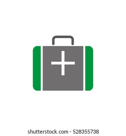 medicine, suitcase, vector icon, eps10