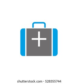 medicine, suitcase, vector icon, eps10