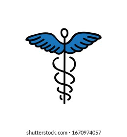 medicine symbol doodle icon, vector illustration