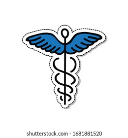 medicine symbol doodle icon, vector illustration