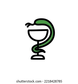 medicine symbol doodle icon, vector illustration