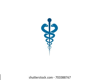 Medicine symbol snake vector icon