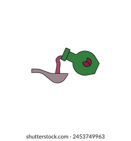 Symbol für Arzneimittelsirup-Vektorgrafik
