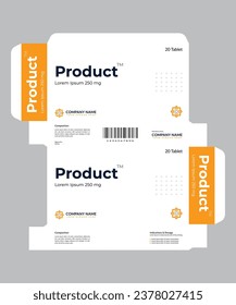 Diseño del envase de la caja de comprimidos de Medicina