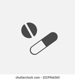 medicine tablet and pill vector icon