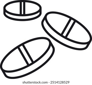 Medicine tablet pills single icon