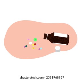 medicine tablets and capsules in bottles