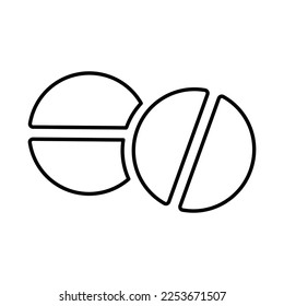Medicine Tablets Icon In Line Style