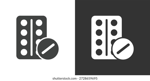 Medizinische Tabletten und Pillen Symbol. Symbol für durchgezogene Glyphenserie