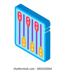 medicine therapy needles icon vector. isometric medicine therapy needles sign. color isolated symbol illustration
