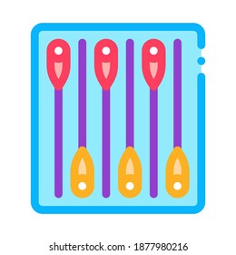 vector de icono de agujas de terapia de medicina. signo de agujas de terapia medicamentosa. ilustración de símbolo de color