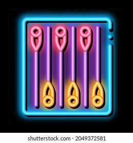 medicine therapy needles neon light sign vector. Glowing bright icon medicine therapy needles sign. transparent symbol illustration