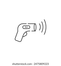 icono de tipo de Vector de termómetro médico