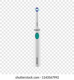 Medicine toothbrush icon. Realistic illustration of medicine toothbrush vector icon for on transparent background