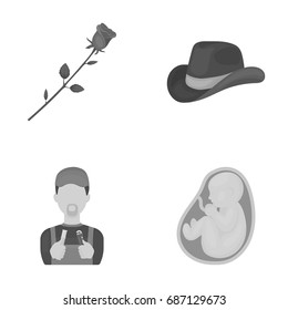 medicine, trade, profession and other web icon in monochrome style., womb, growth, gynecology icons in set collection.