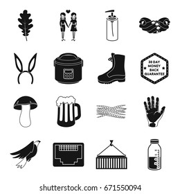 medicine, transportation, kitchen and other web icon in black style. hairdresser, equipment, gay icons in set collection.