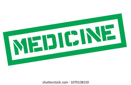 Medicine typographic stamp. Black and red stamp series.