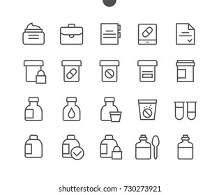 Medicine UI Pixel Perfect Well-crafted Vector Thin Line Icons 48x48 Ready for 24x24 Grid for Web Graphics and Apps with Editable Stroke. Simple Minimal Pictogram Part 3-3