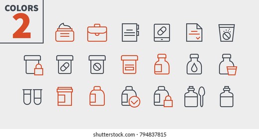 Medicine UI Pixel Perfect Well-crafted Vector Thin Line Icons 48x48 Ready for 24x24 Grid for Web Graphics and Apps with Editable Stroke. Simple Minimal Pictogram Part 3-3