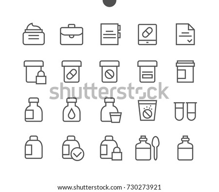 Medicine UI Pixel Perfect Well-crafted Vector Thin Line Icons 48x48 Ready for 24x24 Grid for Web Graphics and Apps with Editable Stroke. Simple Minimal Pictogram Part 3-3
